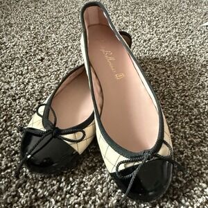 Pretty Ballerinas‎ Women's Shirley Ballet Flats Pink/Black NWOB EU36 Quilted US6